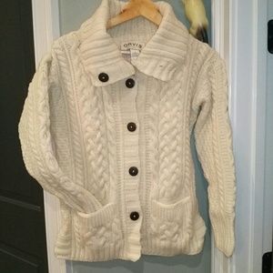 Orvis wool sweater S button up